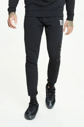 11º Pantalones  Mesh Overlay Skinny Fit  color negro