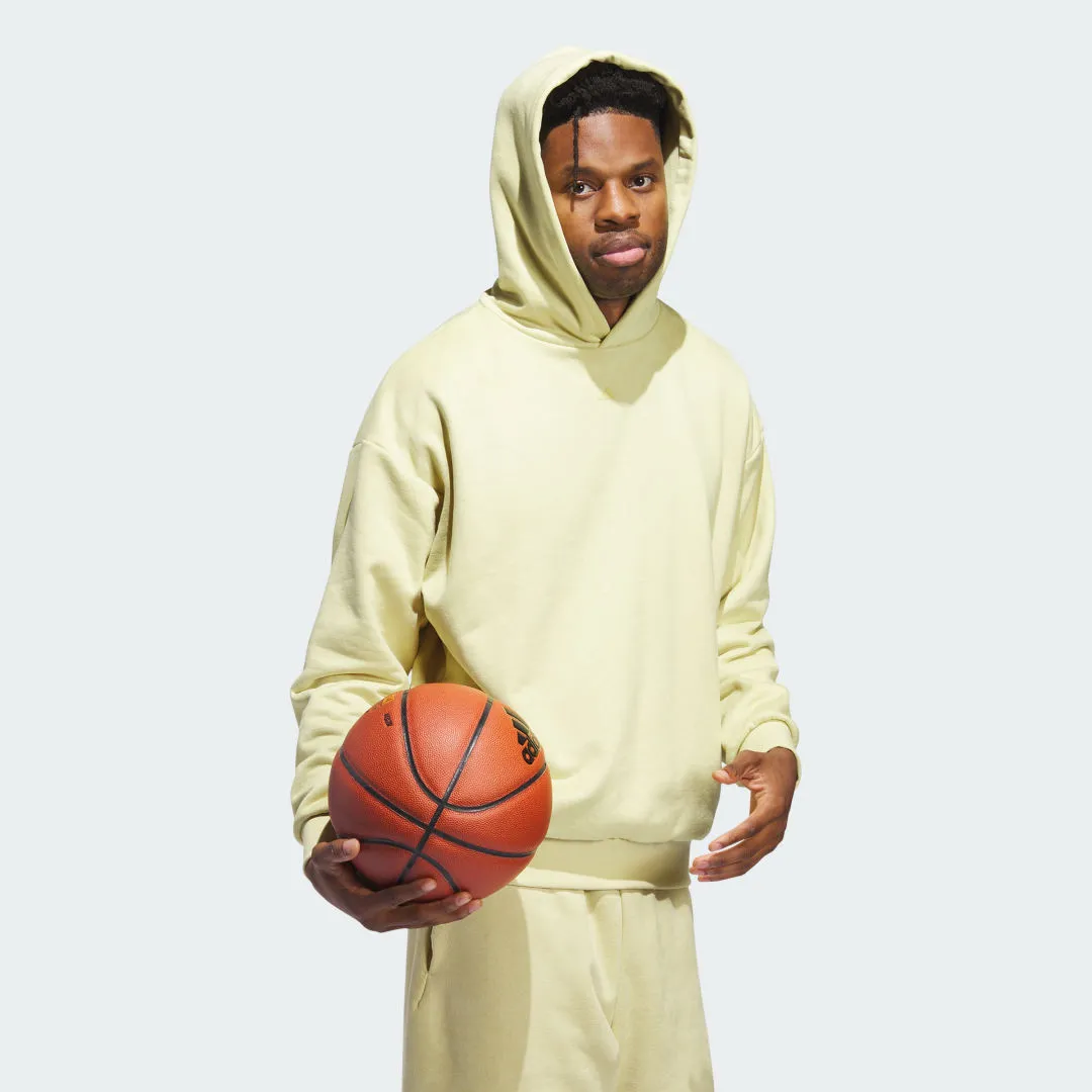 adidas Performance Basketball Sueded 3/4 Half-Zip Hoodie