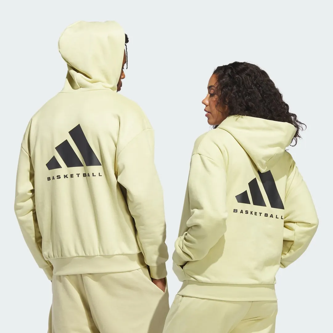 adidas Performance Basketball Sueded 3/4 Half-Zip Hoodie