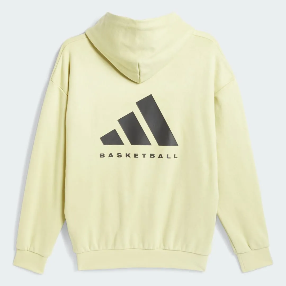 adidas Performance Basketball Sueded 3/4 Half-Zip Hoodie