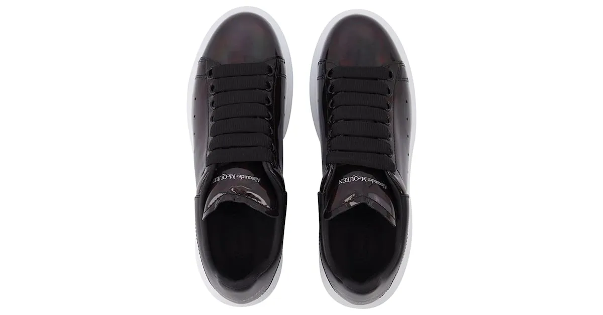 Alexander Mcqueen Deportivas Oversize en Piel Negra Negro 