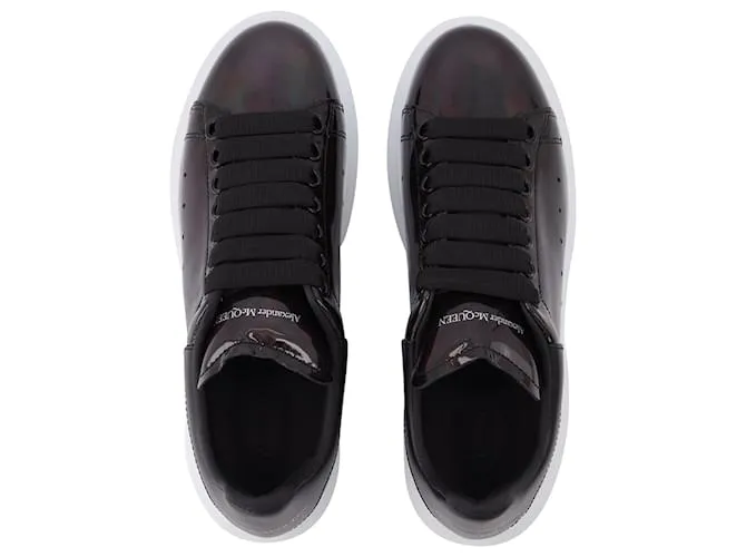 Alexander Mcqueen Deportivas Oversize en Piel Negra Negro 