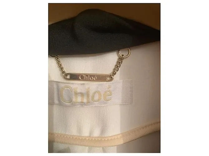 Americana corta blanca y negra de Chloé Negro Blanco 