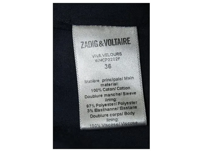 Americana de terciopelo azul marino Stars and Moon de Zadig & Voltaire 