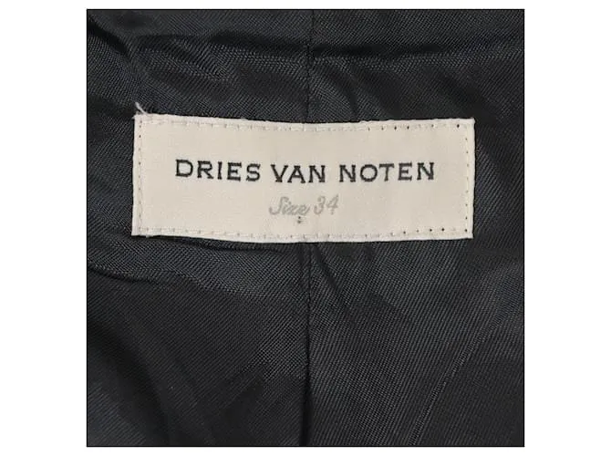 Americana Dries Van Noten de lana negra Negro 