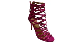 Aquazzura Sandalias jaula o gladiador rosa Elophe 