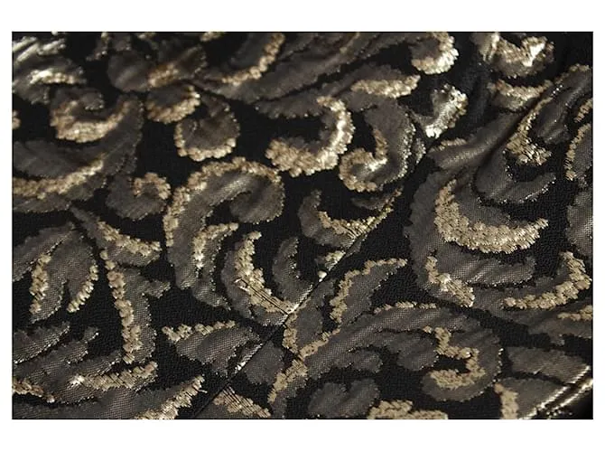 Balmain Balmaın, Americana tejida en jacquard en negro y dorado 