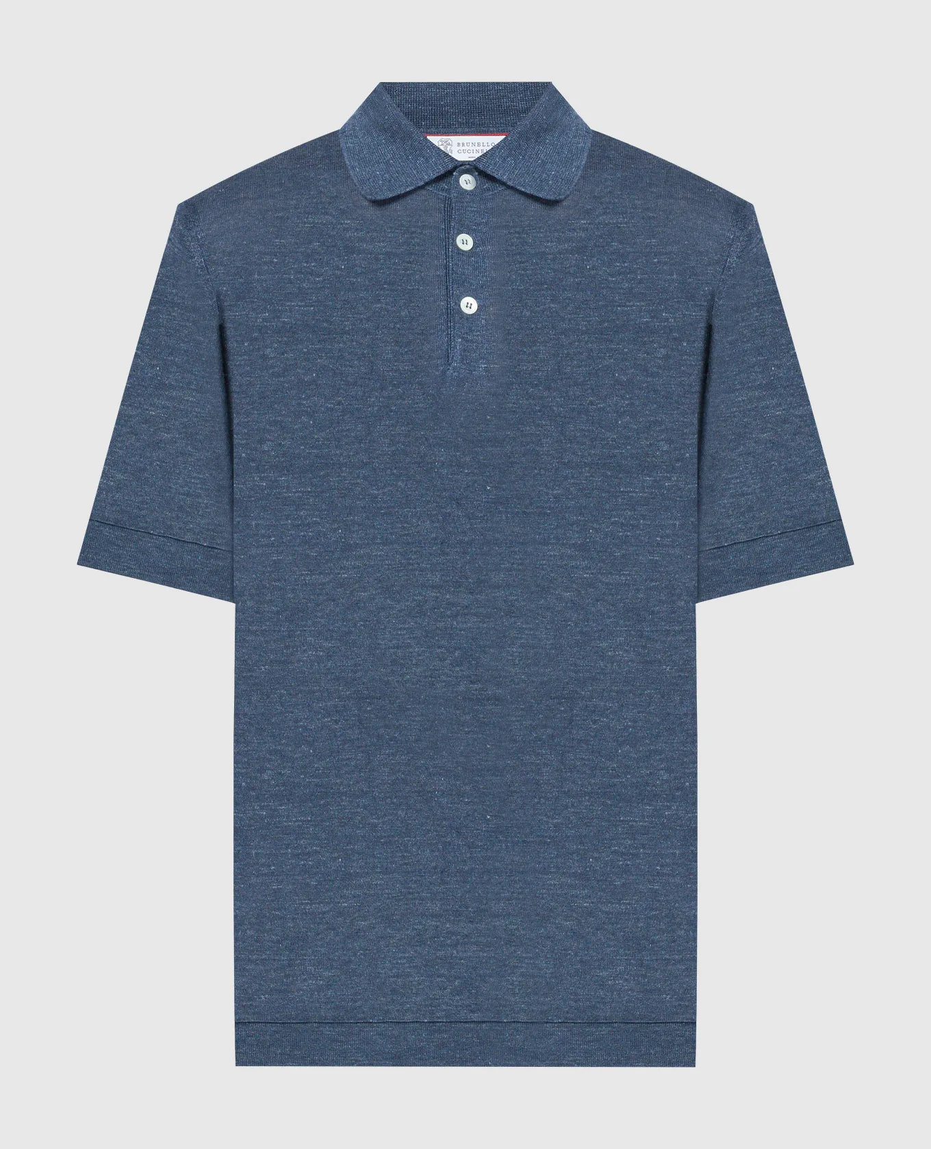 Brunello Cucinelli Blue melange polo