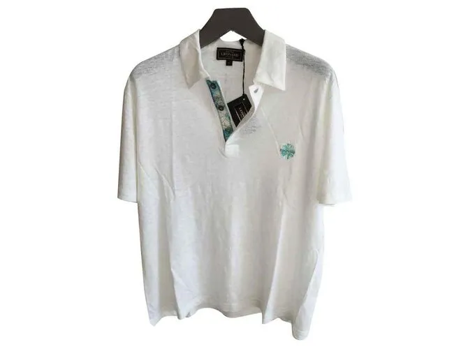 CAMISA DE POLO LEONARD PURE LINEN Blanco 