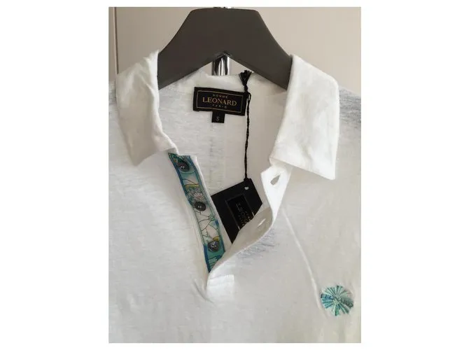 CAMISA DE POLO LEONARD PURE LINEN Blanco 