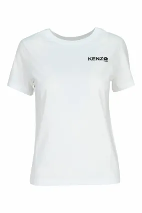 Camiseta blanca con minilogo kenzo boke flower blanco