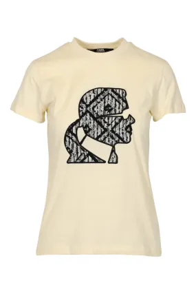 Camiseta blanco roto bordado Perfil