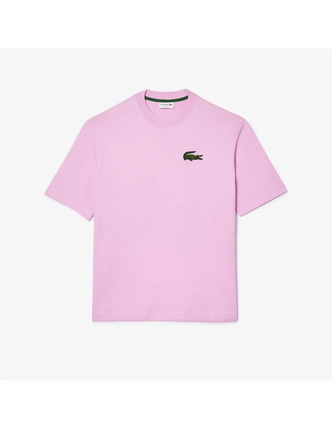 Camiseta unisex loose fit en algodón ecológico con cocodrilo de gran tamaño de Lacoste