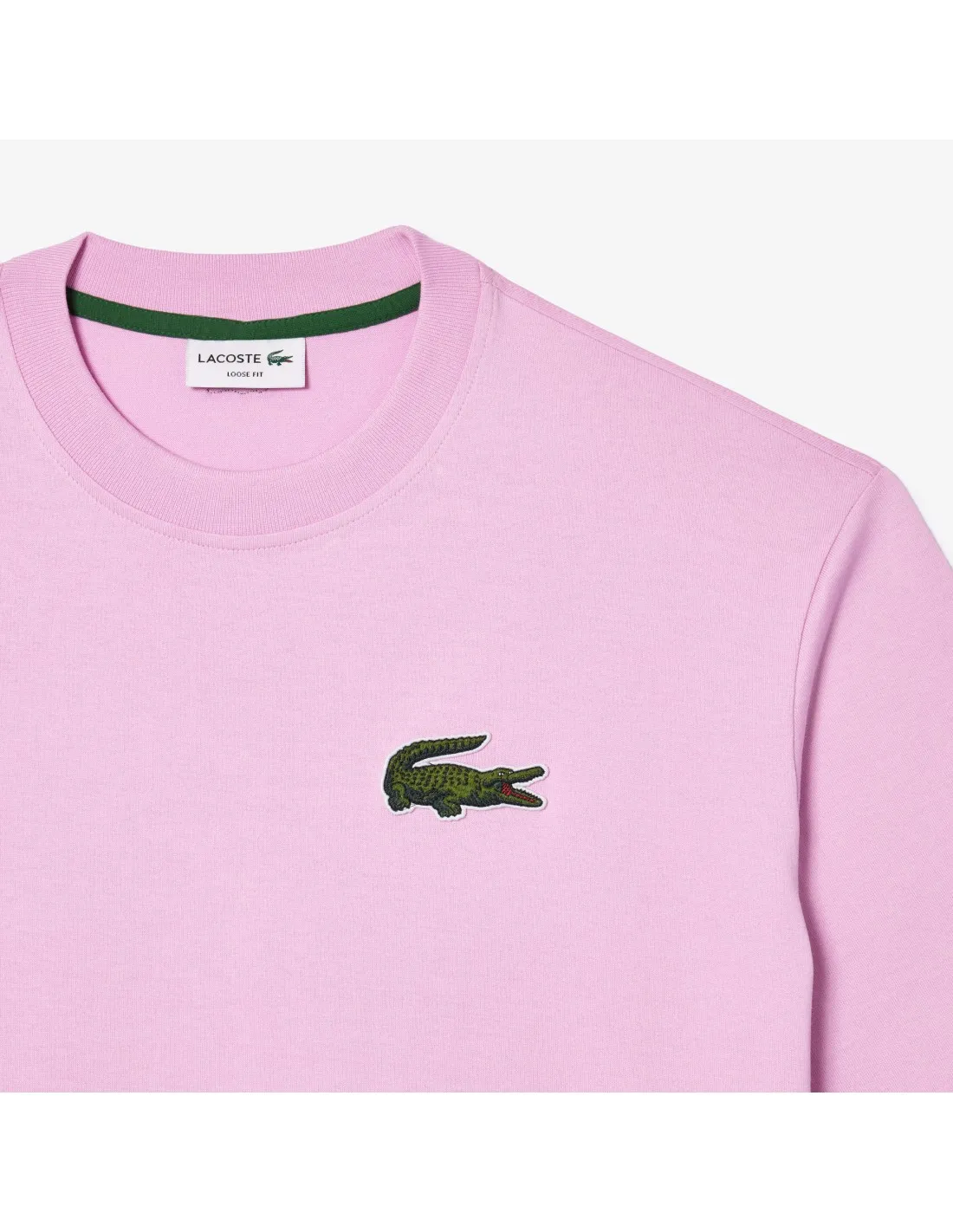 Camiseta unisex loose fit en algodón ecológico con cocodrilo de gran tamaño de Lacoste