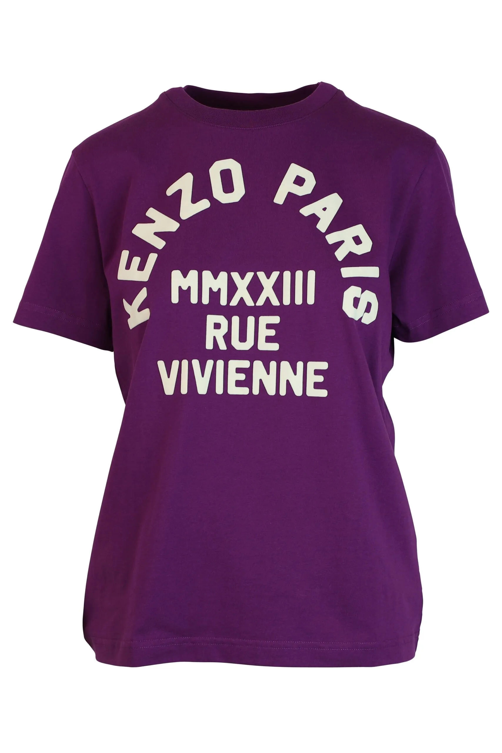 Camiseta violeta con maxilogo 