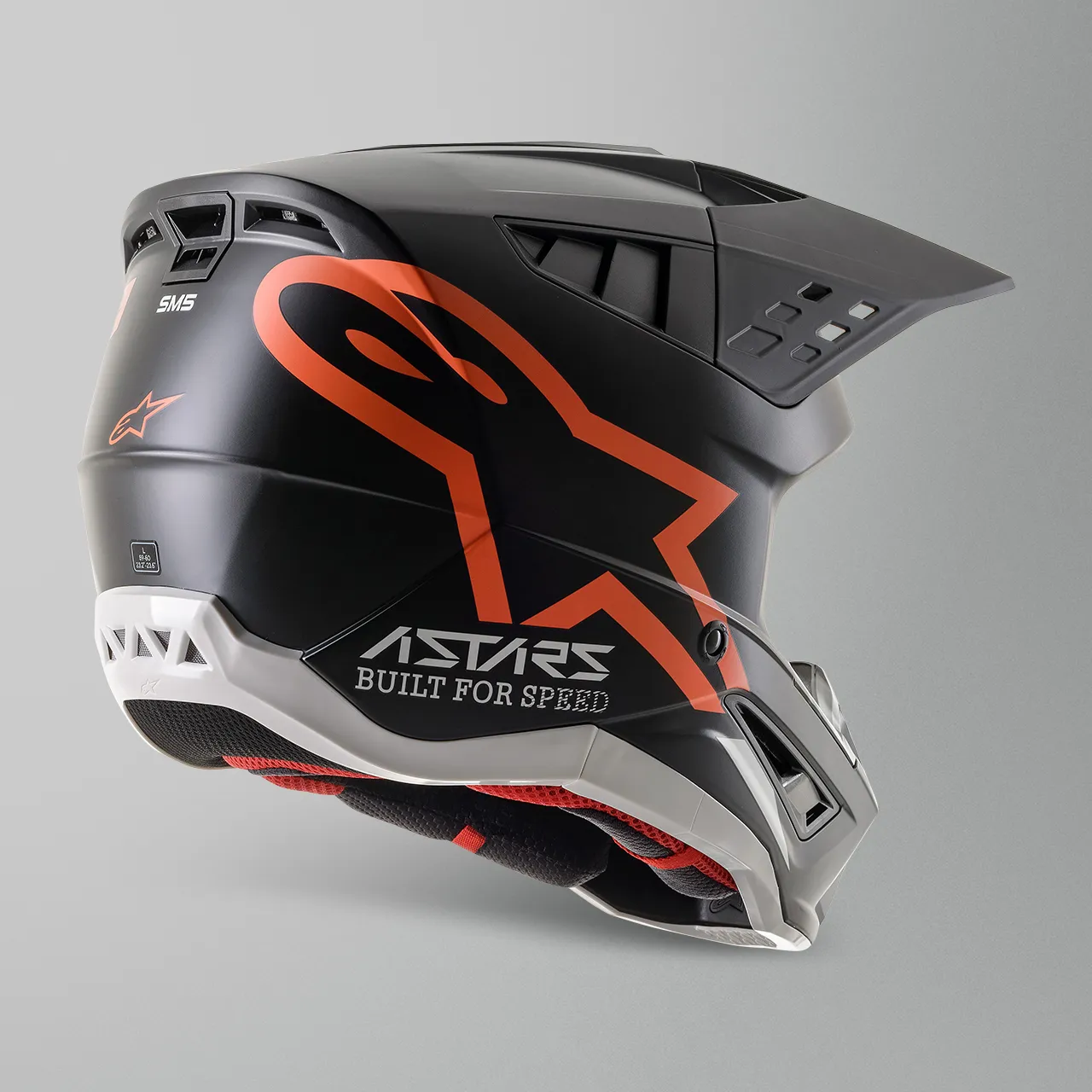 Casco de Cross Alpinestars SM5 Compass Negro-Naranja