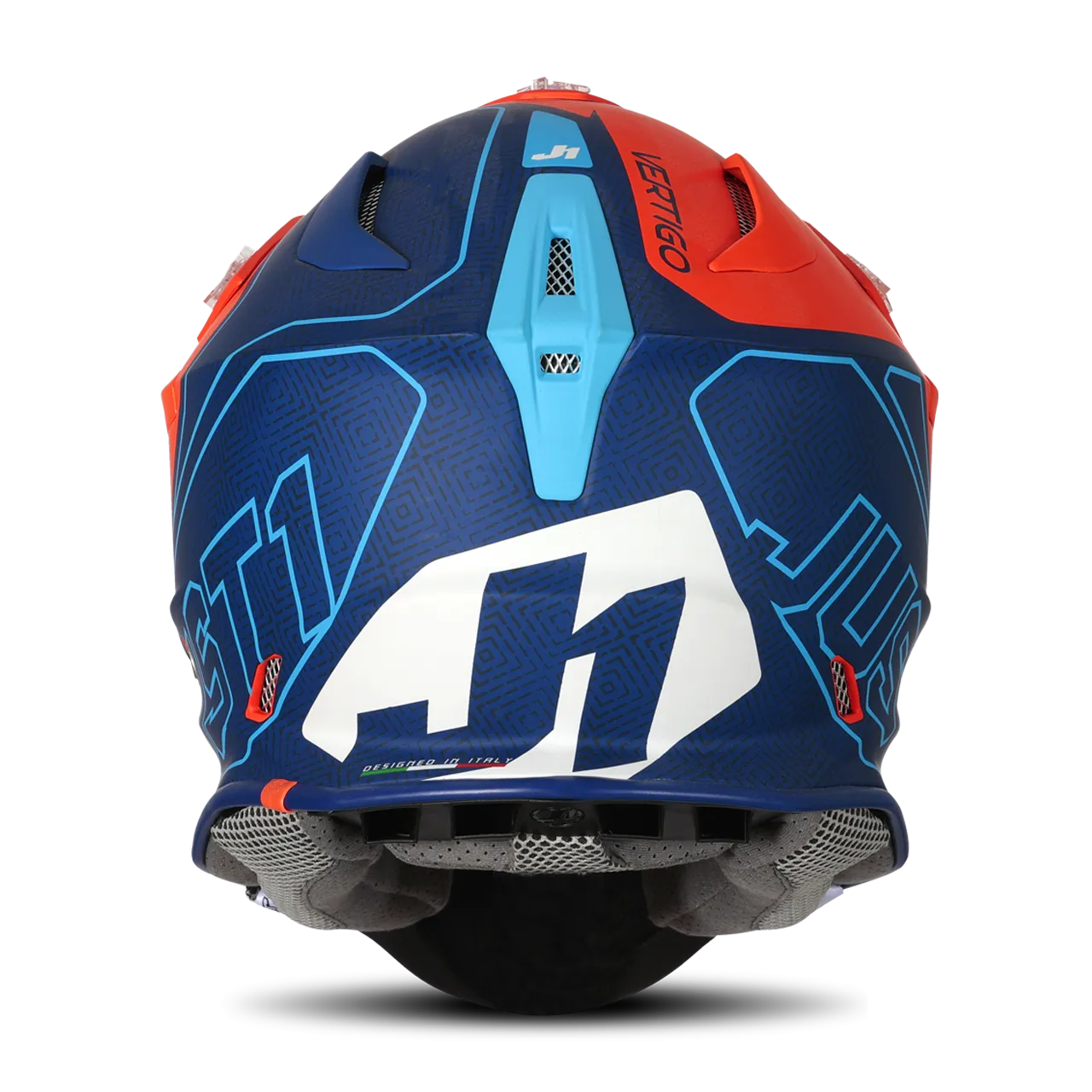 Casco de Cross Just1 J18 Mips® Vertigo Azul-Blanco-Naranja