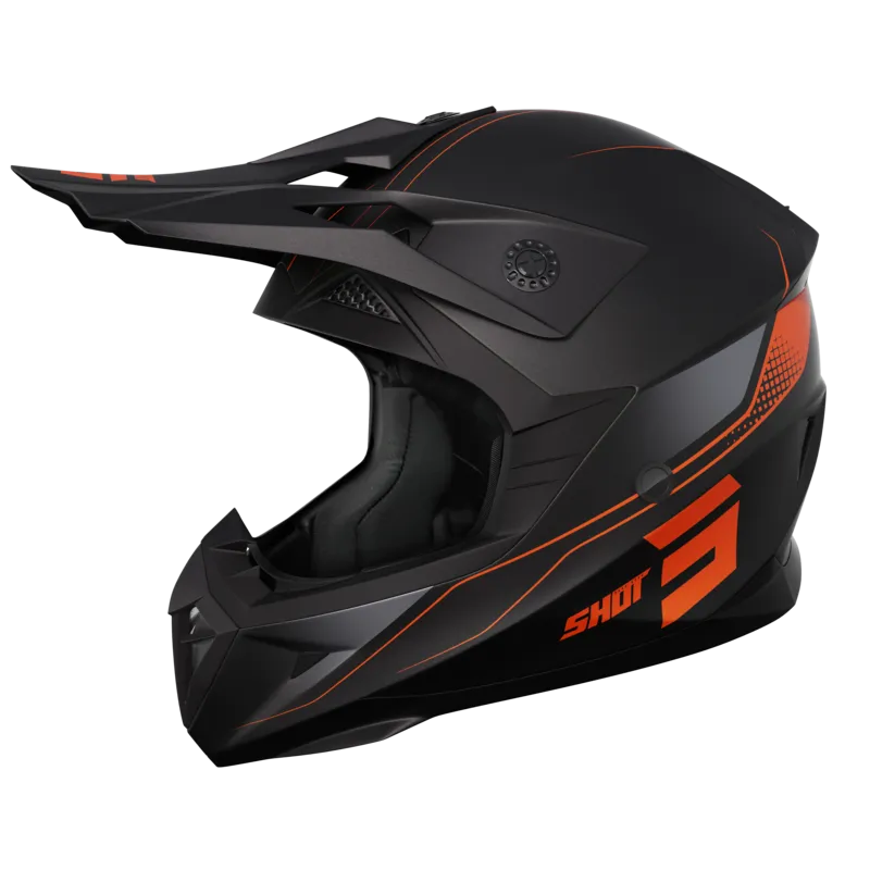 Casco de Cross Shot Pulse Edge Naranja