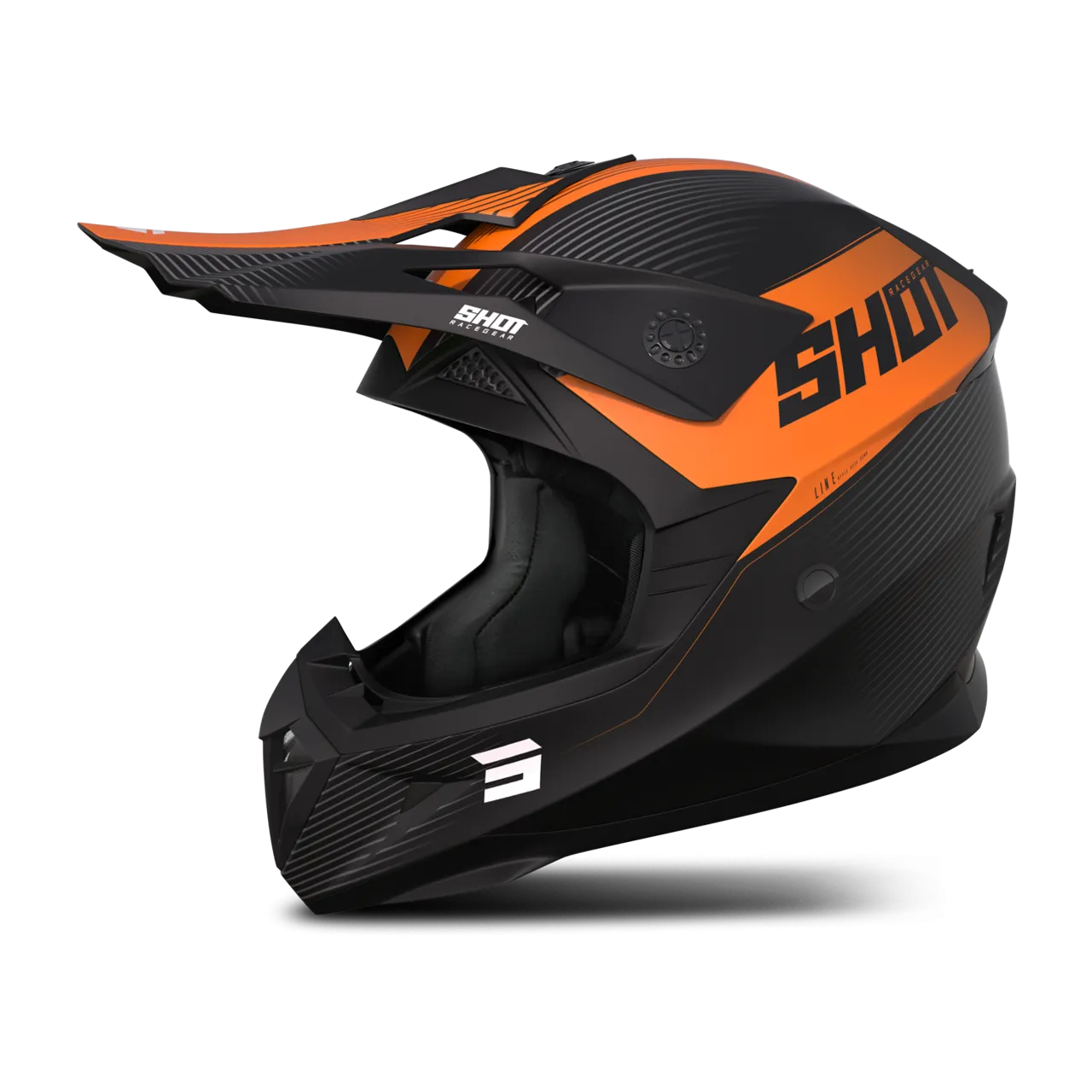 Casco de Cross Shot Pulse Line Naranja