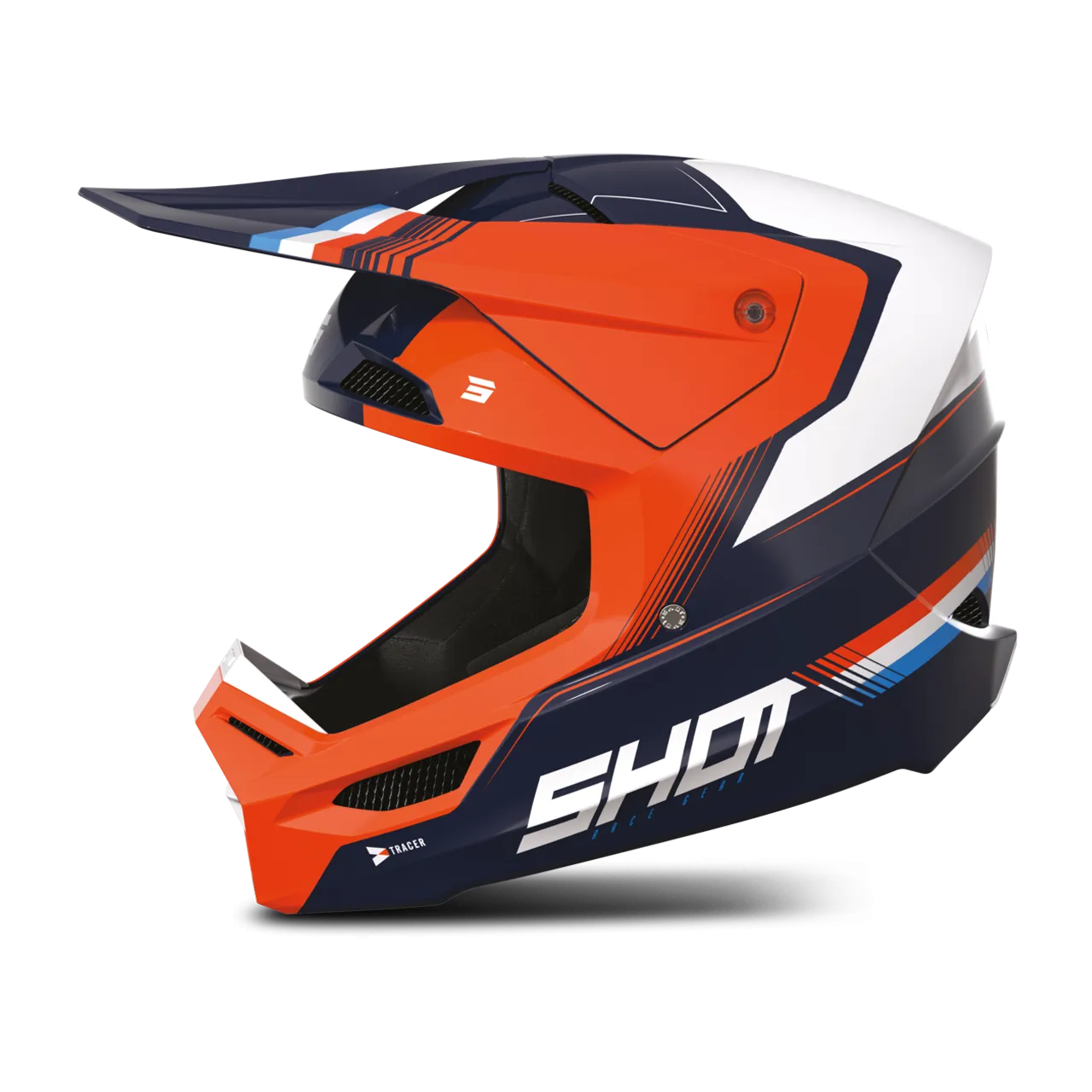 Casco de Cross Shot Race Mips® Tracer Mips® Naranja Neón Brillante