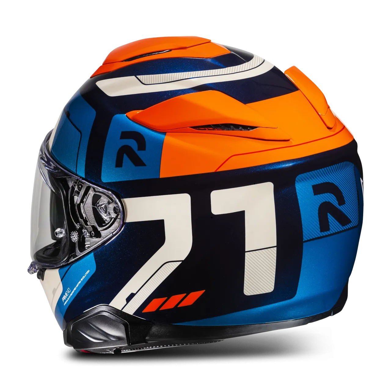 Casco Integral HJC RPHA 71 Cozad MC27 Azul–Naranja-Negro 