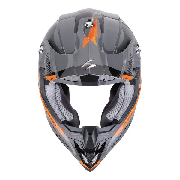 Casco Scorpion Varilla VX-16 Evo Air Gris Naranja 