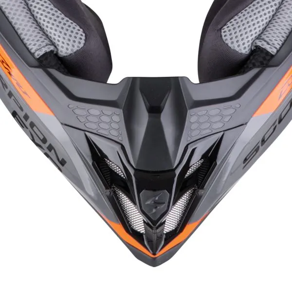 Casco Scorpion Varilla VX-16 Evo Air Gris Naranja 