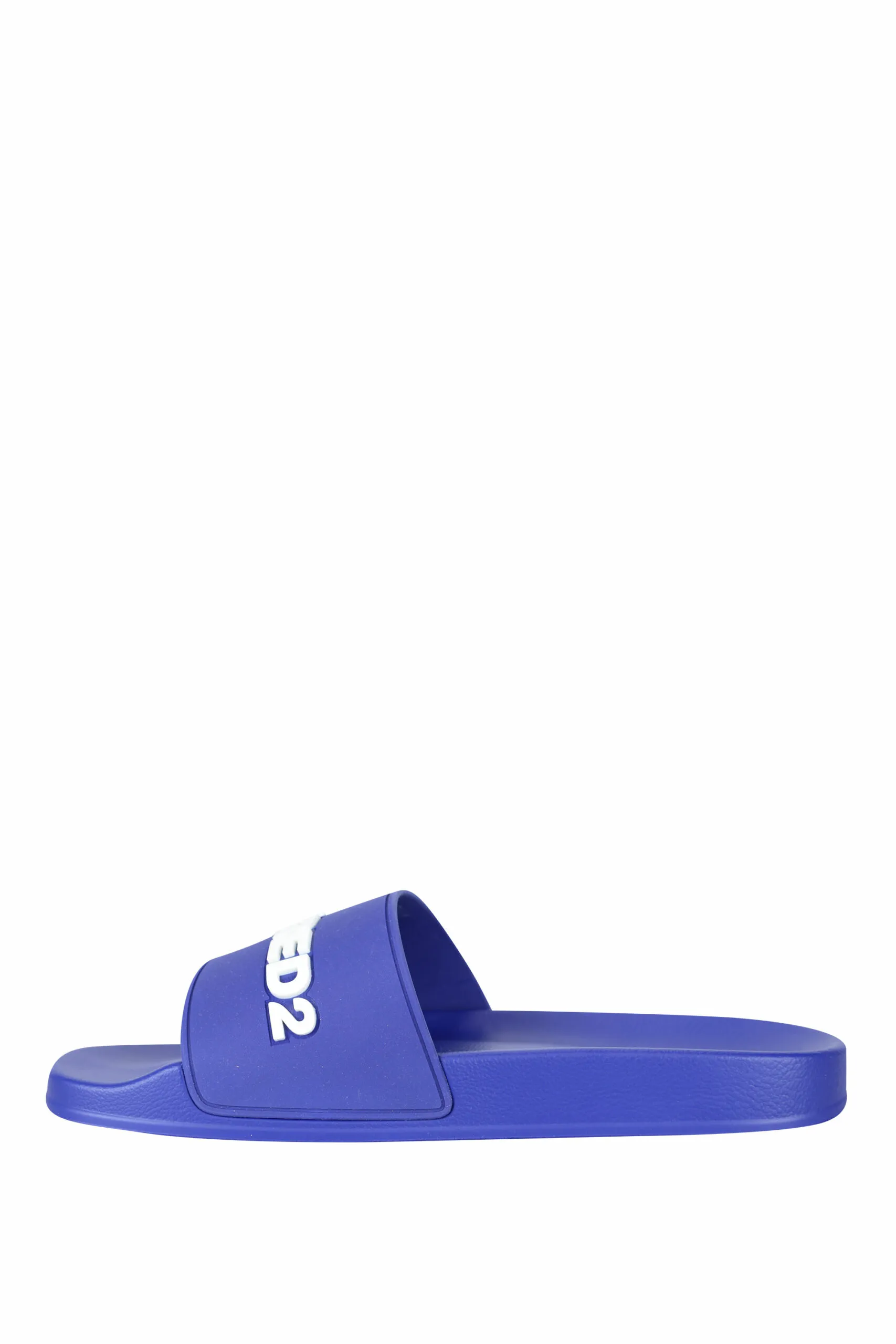 Chanclas azules con maxilogo blanco