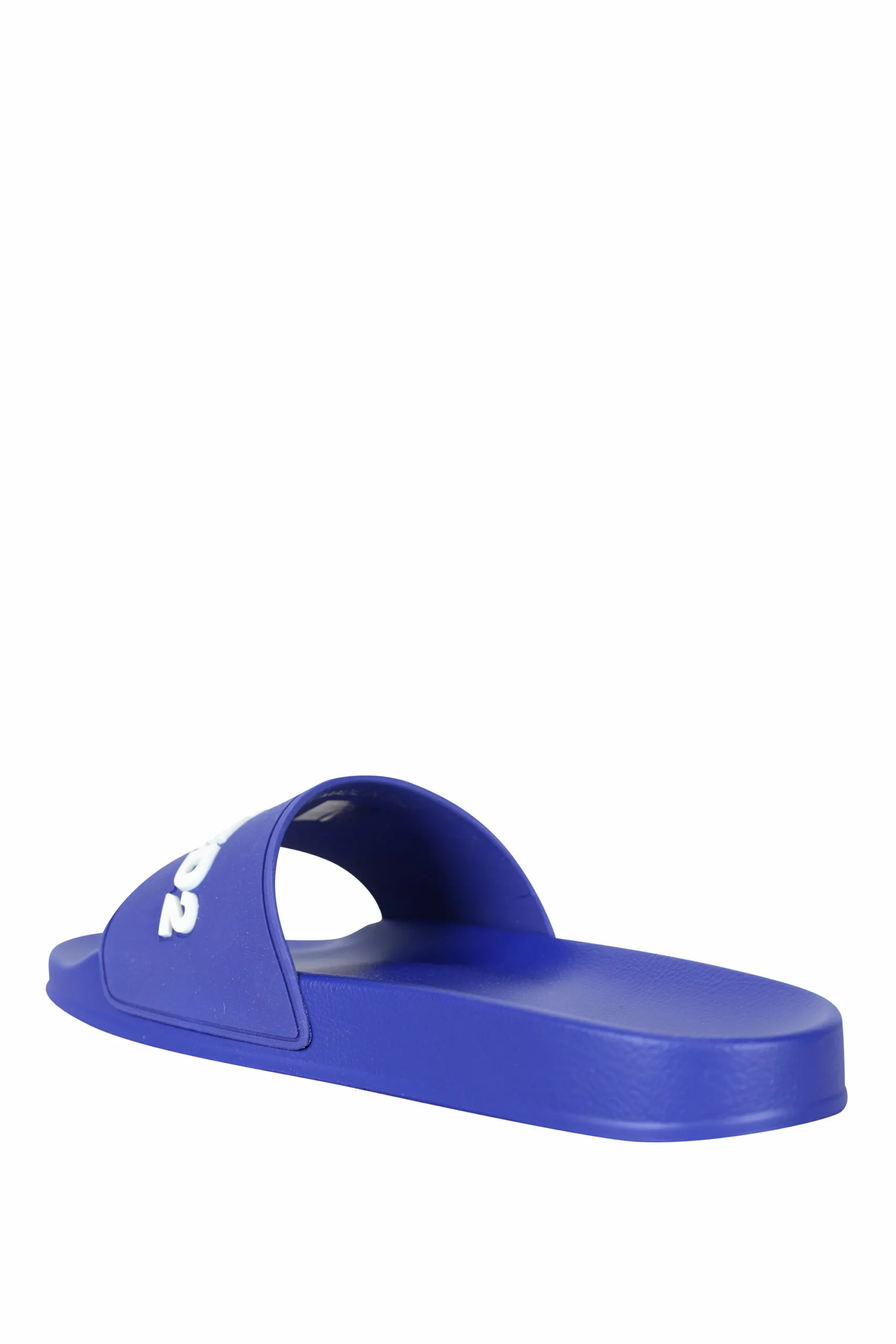 Chanclas azules con maxilogo blanco