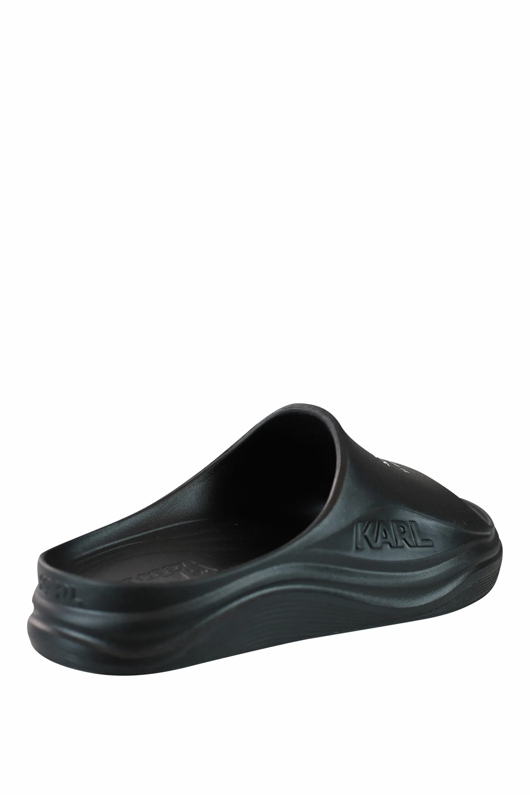 Chanclas negras eco con logo 