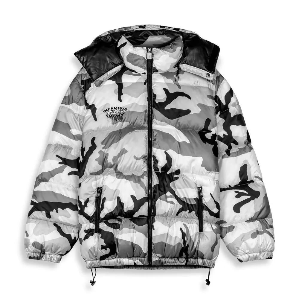 Chaqueta Grimey Puffy Follow The Dollar White Camo