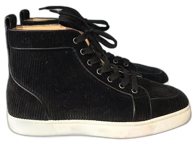 CHRISTIAN LOUBOUTIN Deportivas T.UE 39 terciopelo Negro 