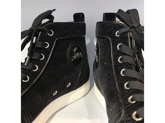 CHRISTIAN LOUBOUTIN Deportivas T.UE 39 terciopelo Negro 