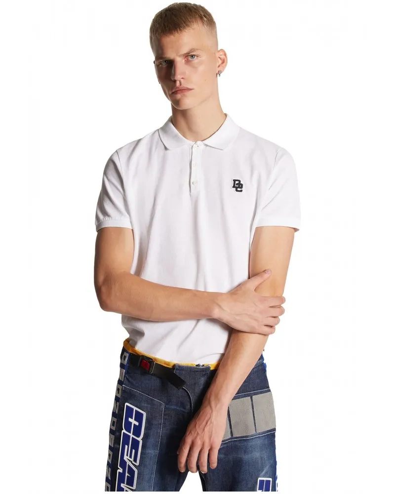 DSQUARED2 - Polo de Piqué Tennis Fit con Logo Bordado