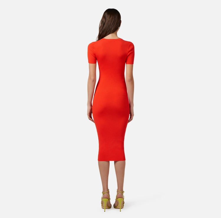 Elisabetta Franchi dress knitted naranja