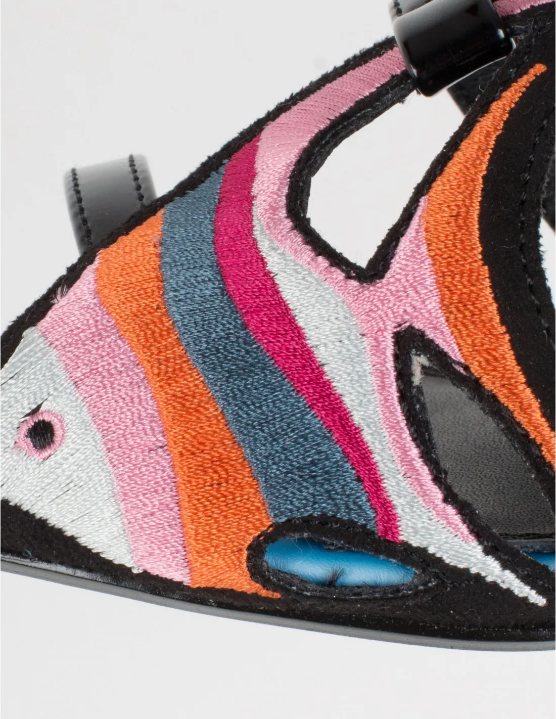 EXÉ Sandalias Tacón Multicolor Peces Naranja