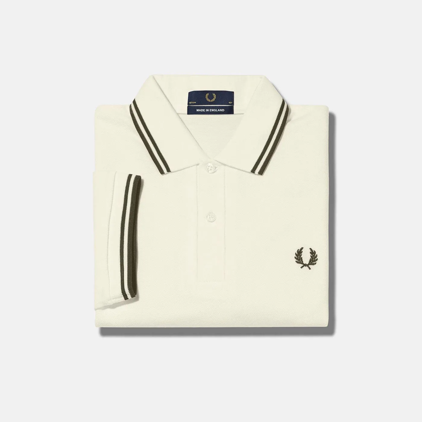 Fred Perry Polo R53 Ecru/Uniform Green