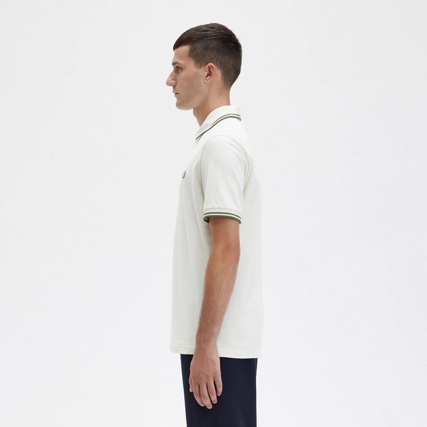 Fred Perry Polo R53 Ecru/Uniform Green