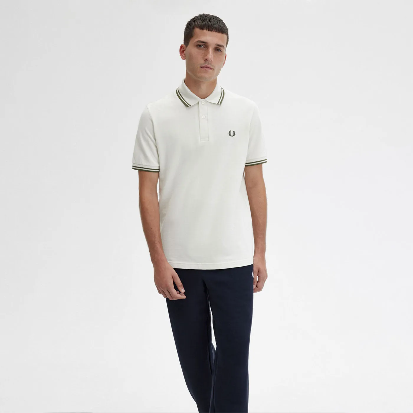 Fred Perry Polo R53 Ecru/Uniform Green