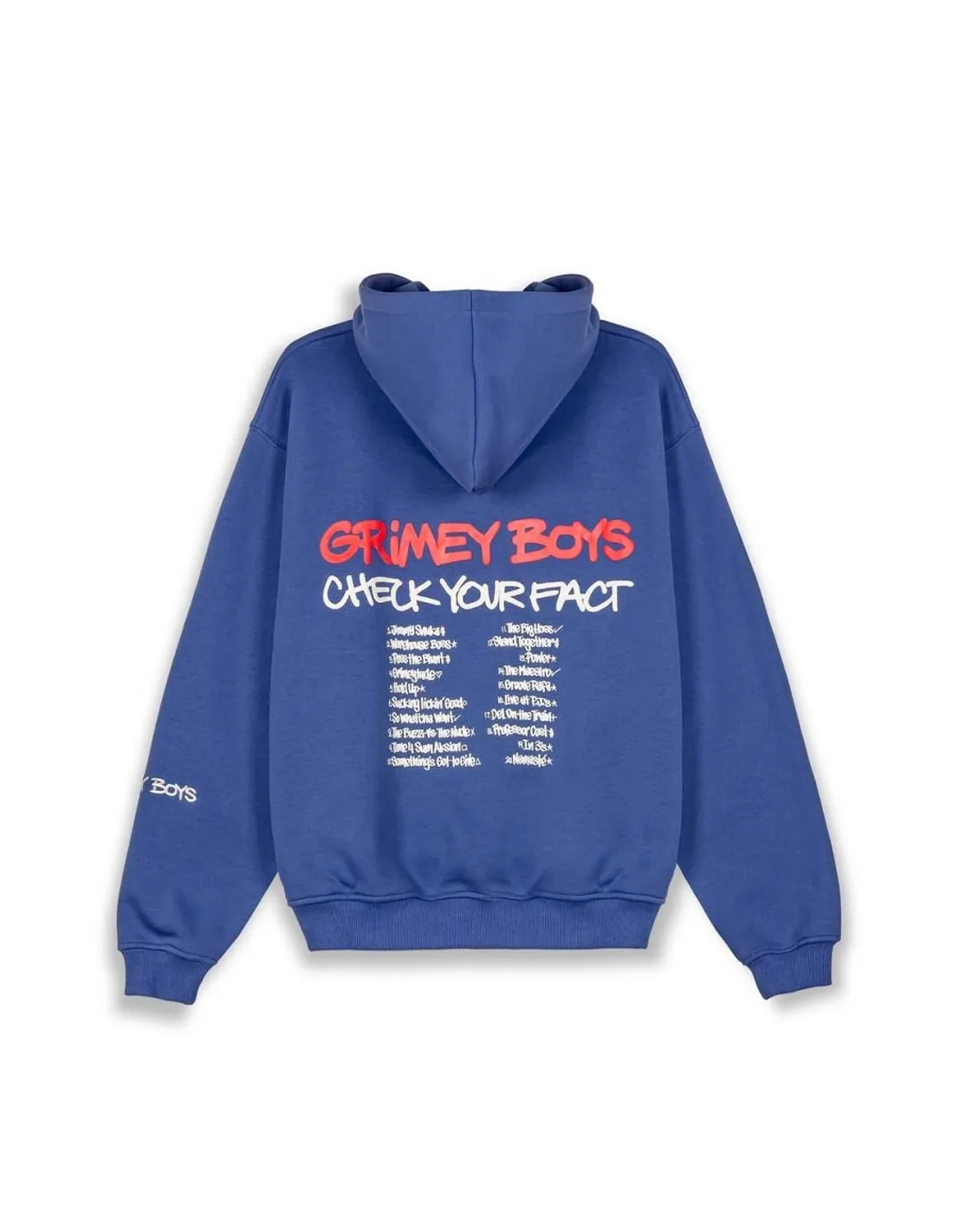 GRIMEY BOYS VINTAGE HOODIE ROYAL BLUE