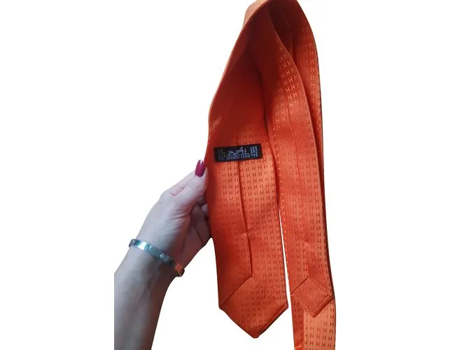 Hermès Corbatas Naranja 