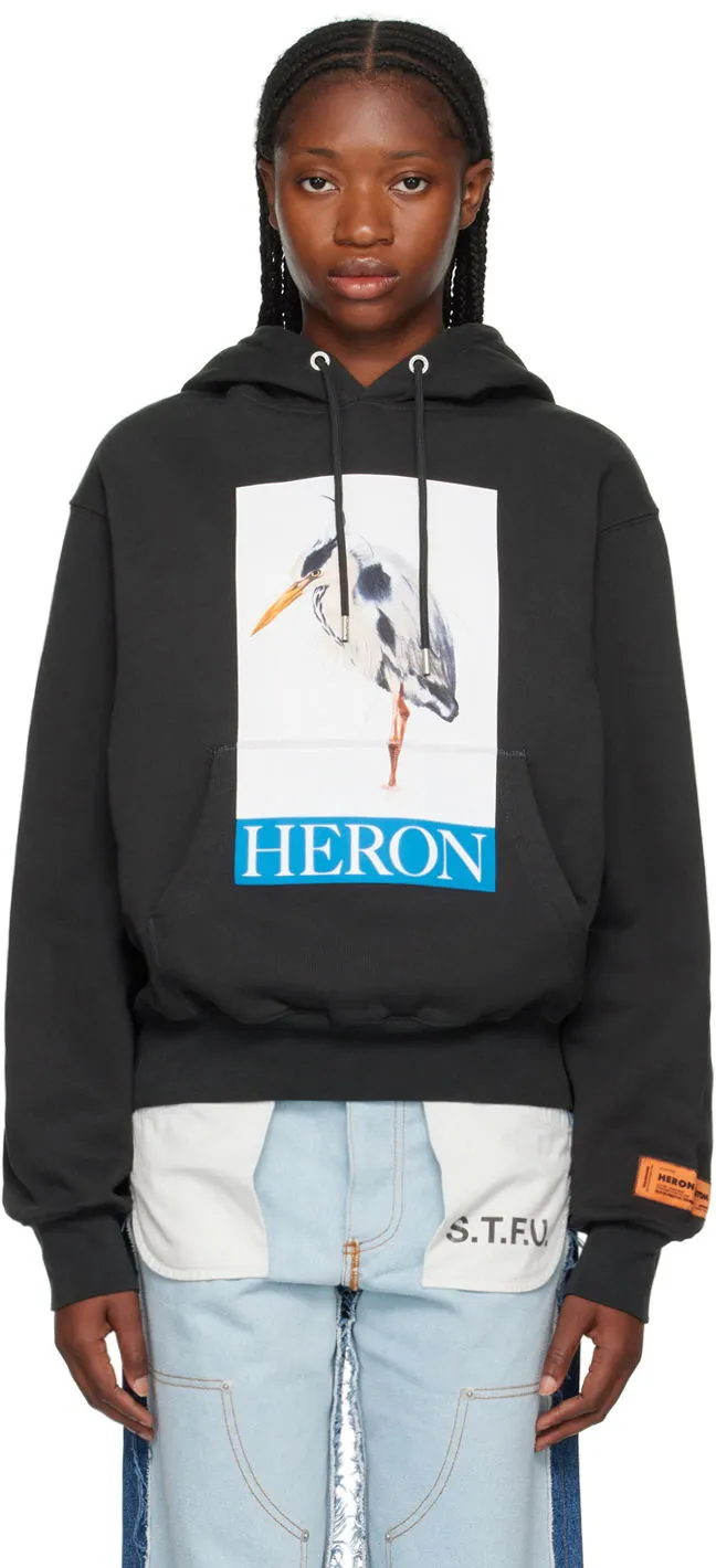 HERON PRESTON Bird Painted Hoodie