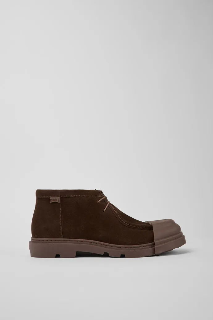 Junction Zapatos marrones de nobuk para hombre