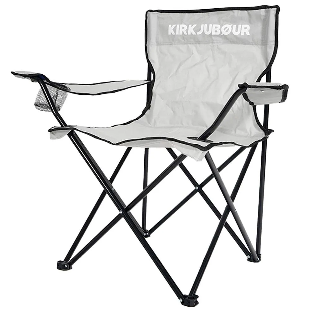 KIRKJUBØUR® "Njörd" Silla de camping gris