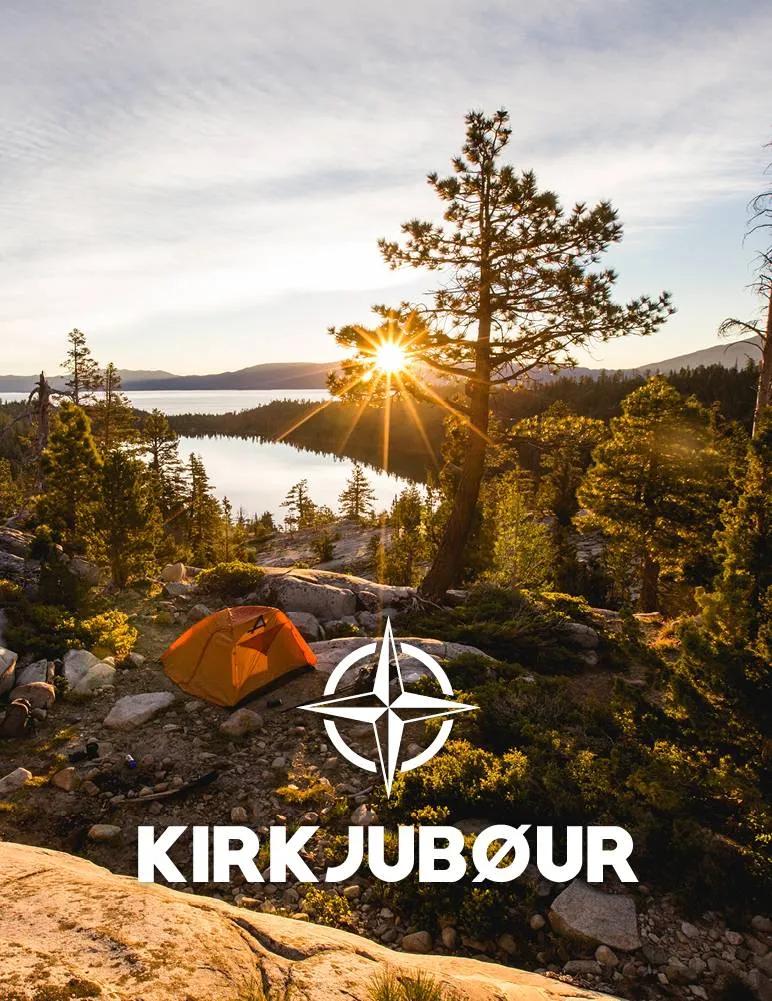 KIRKJUBØUR® "Njörd" Silla de camping gris