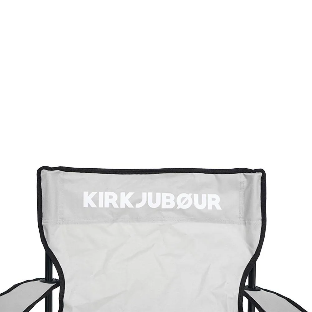 KIRKJUBØUR® "Njörd" Silla de camping gris