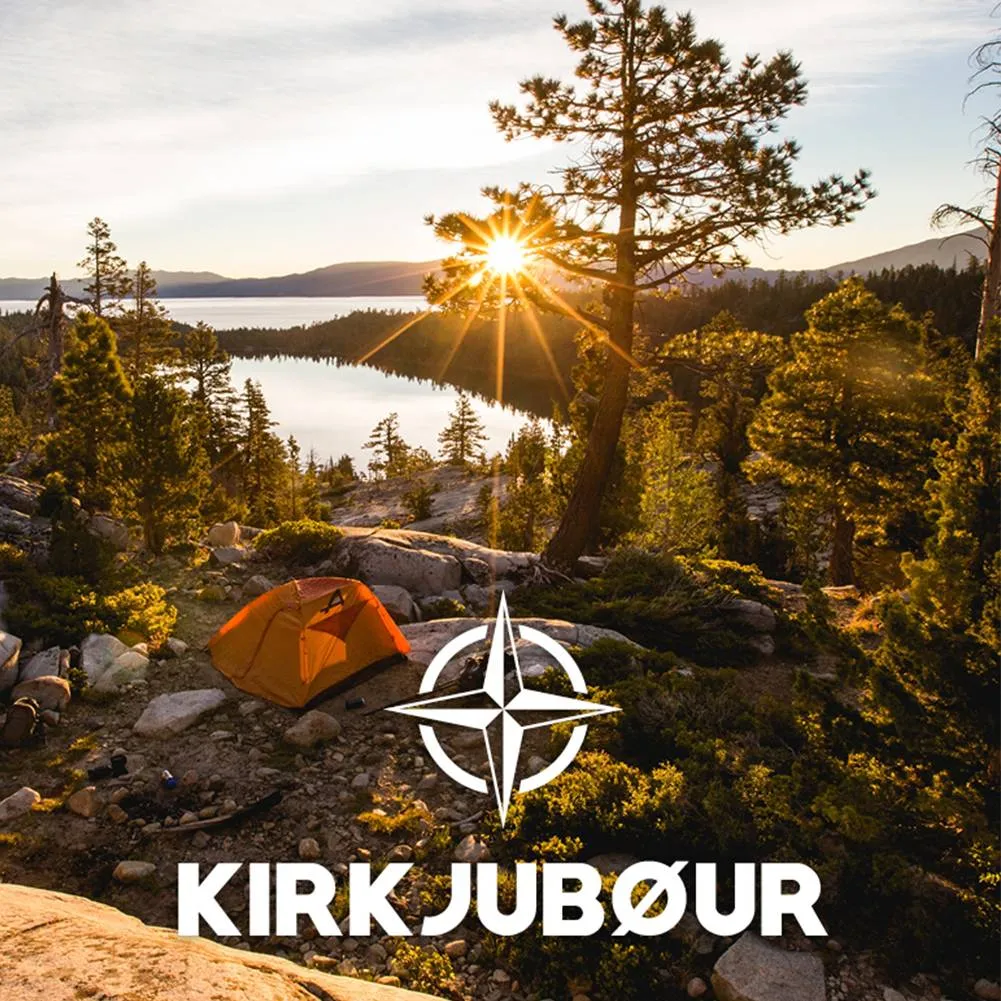 KIRKJUBØUR® "Vindr" Camping 2 personas Tienda de campaña gris oscuro