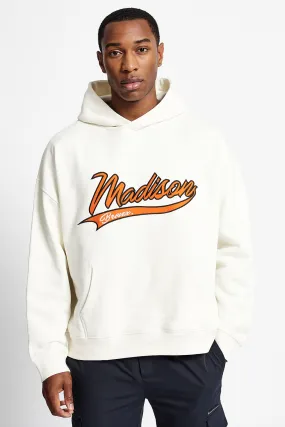 MADISON BARCLAY Sudadera  STADIUM HOODDIE  color blanco roto