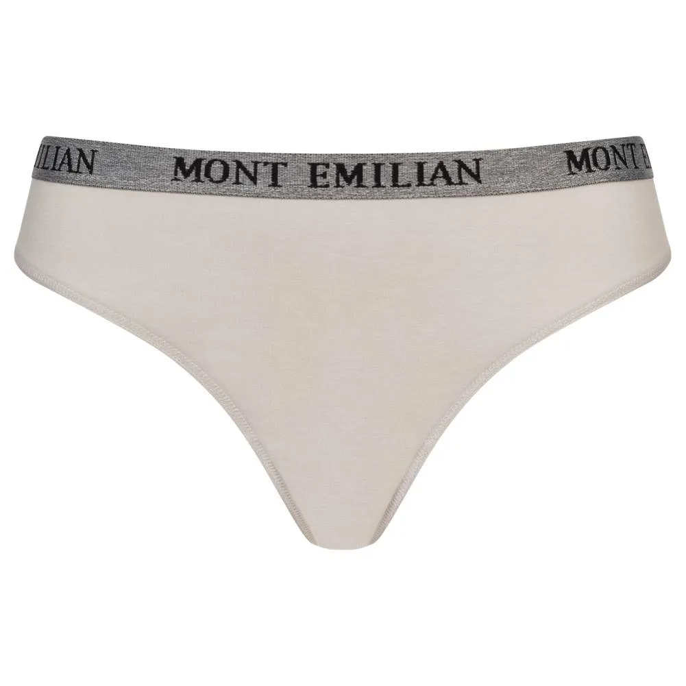 MONT EMILIAN "Colmar" Mujer Pack de 8 tangas gris claro