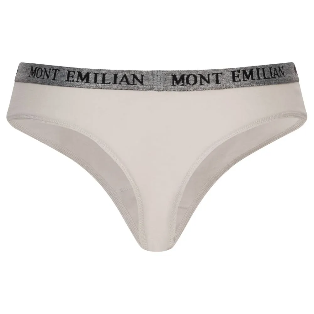 MONT EMILIAN "Colmar" Mujer Pack de 8 tangas gris claro